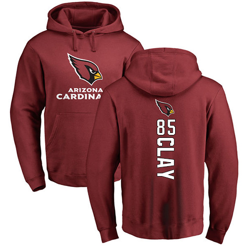 Arizona Cardinals Men Maroon Charles Clay Backer NFL Football #85 Pullover Hoodie Sweatshirts->nfl t-shirts->Sports Accessory